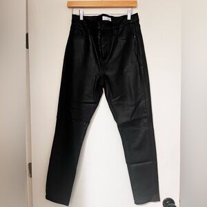Faux Leather Jeans